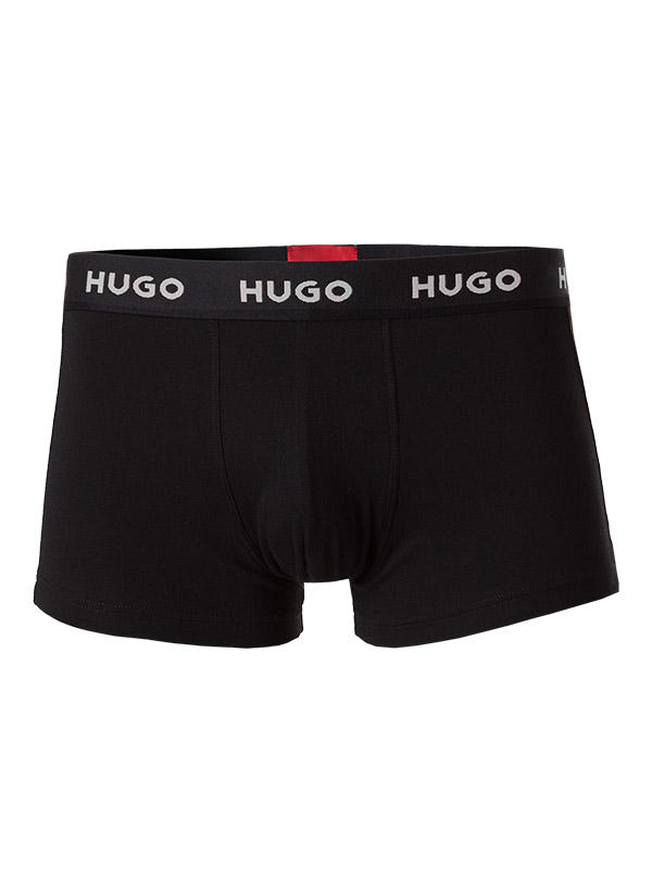 HUGO, Trunks, Baumwoll-Stretch, schwarz-grau gemustert