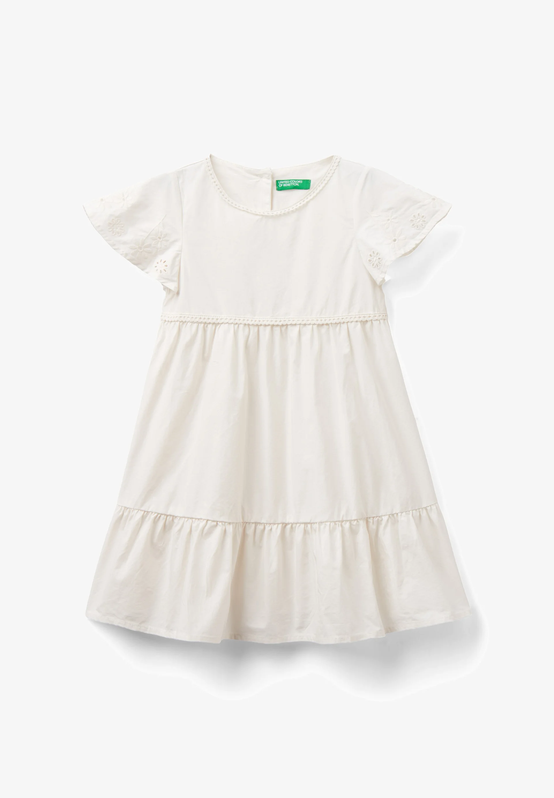 United Colors of Benetton CON MANGAS BORDADAS - Vestido de verano