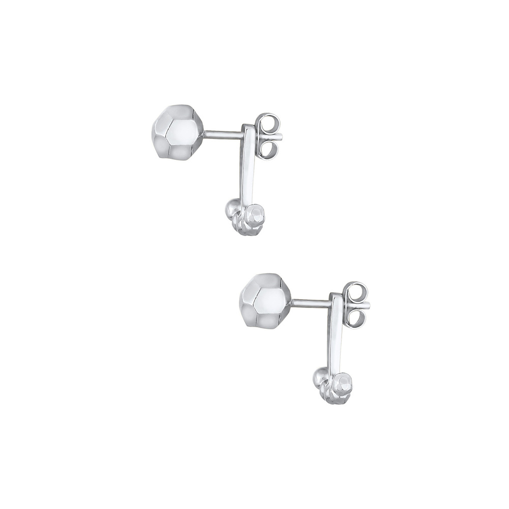 Elli Elli Boucles d'Oreilles Femme Ronde Élégante en Argent Sterling 925 Sterling Boucles d'oreilles