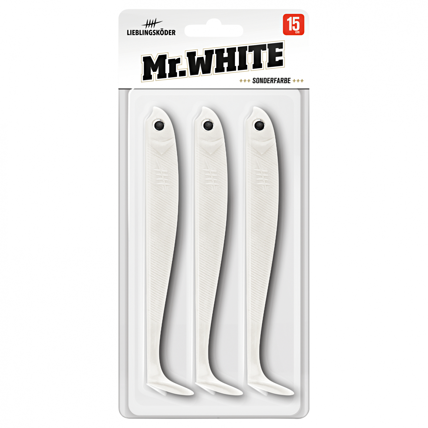 Lieblingsköder Gummifisch Hechtköder (15 cm, Mr. White)