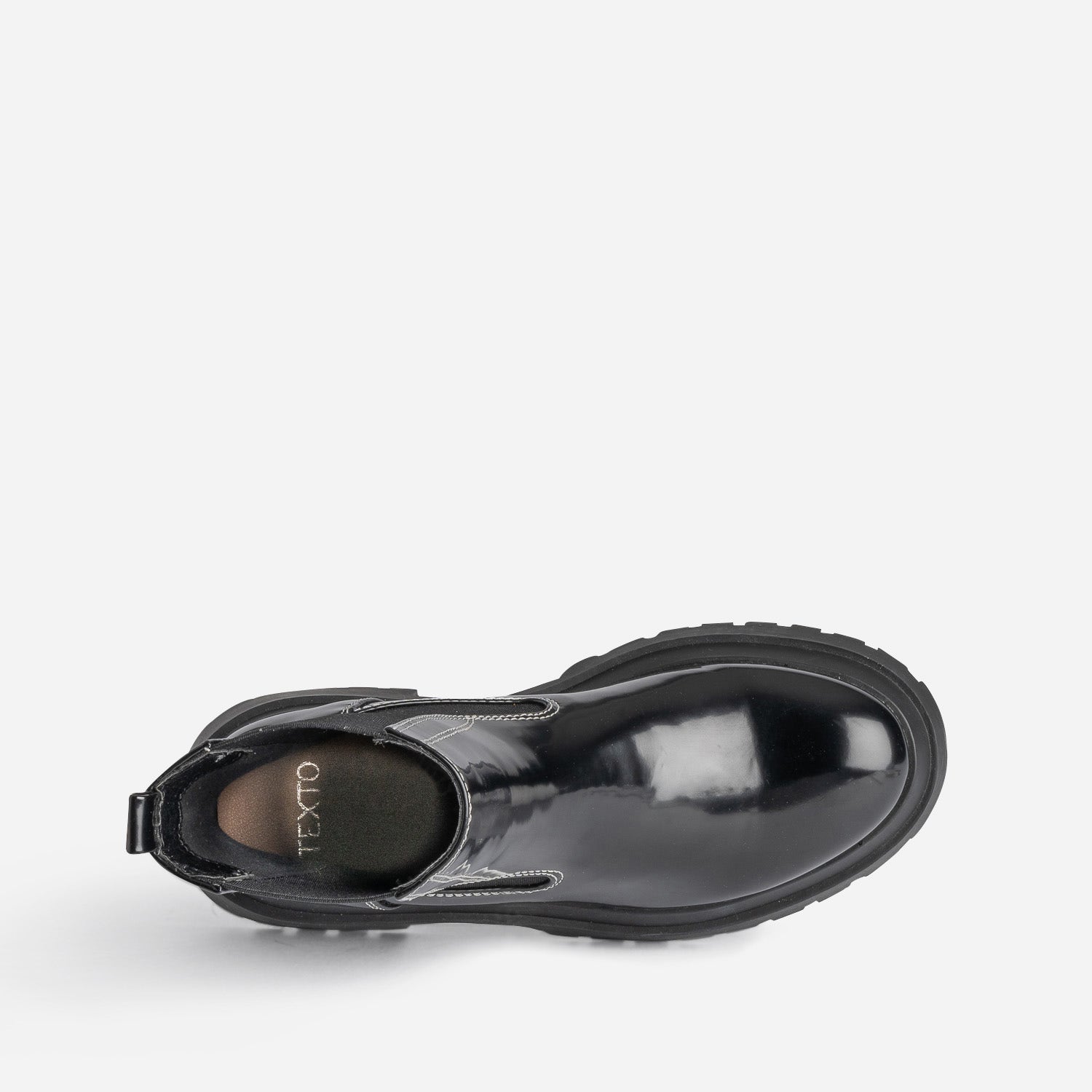 Chelsea boots TEXTO noir glacé cranté