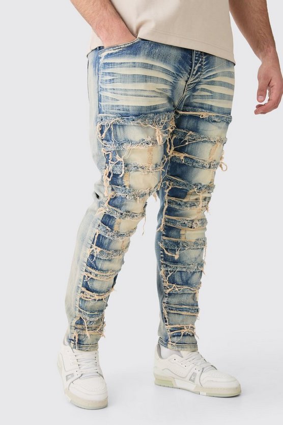 Plus Stretch Skinny Jeans mit Rissen