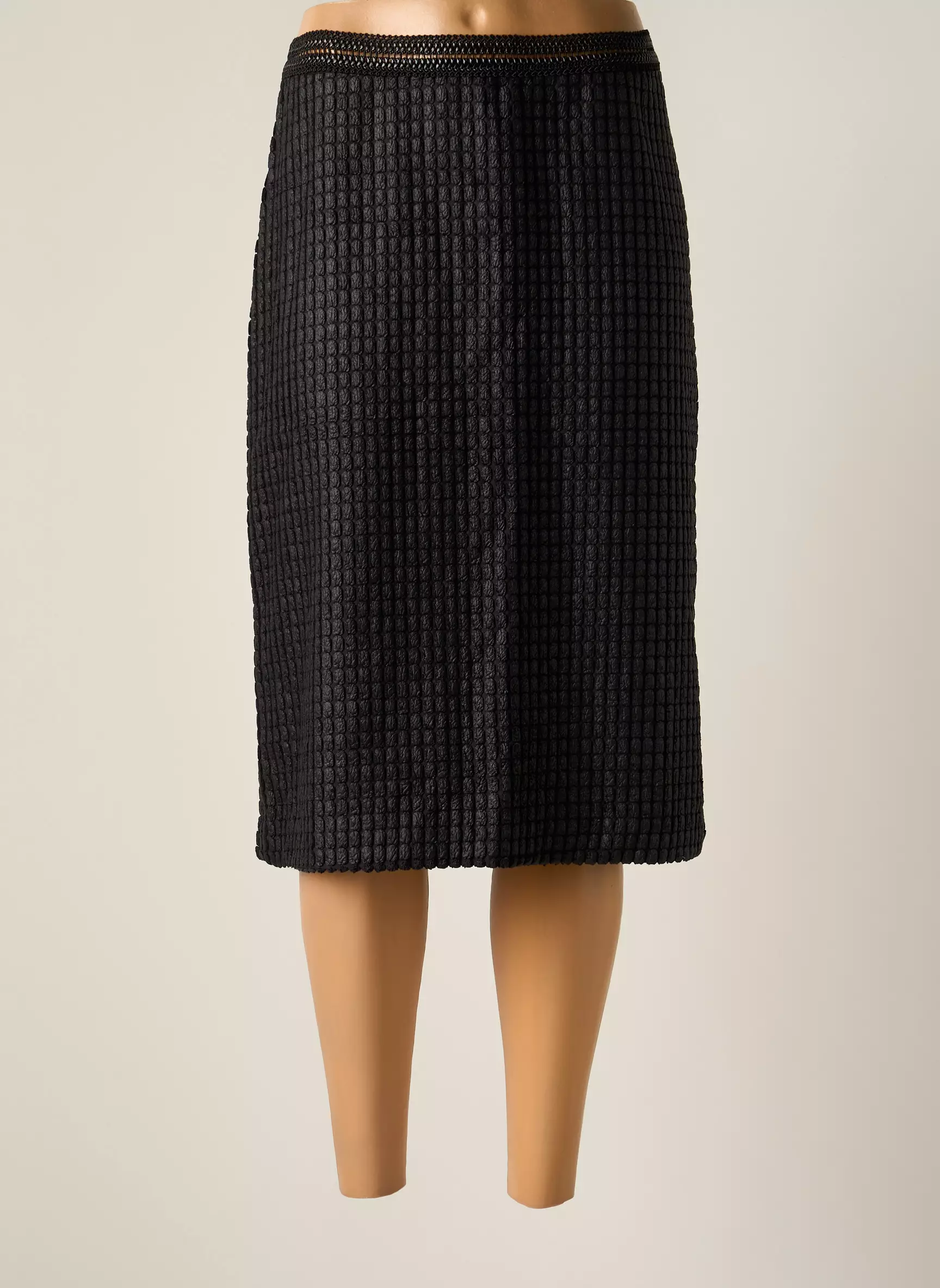 Cottonade Jupes Mi Longues Femme couleur noir