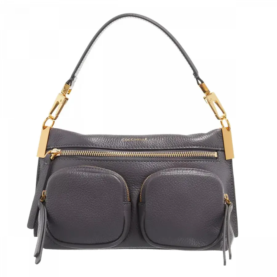 Coccinelle - Coccinelle Handle Bags Leder Dark Gray - grau