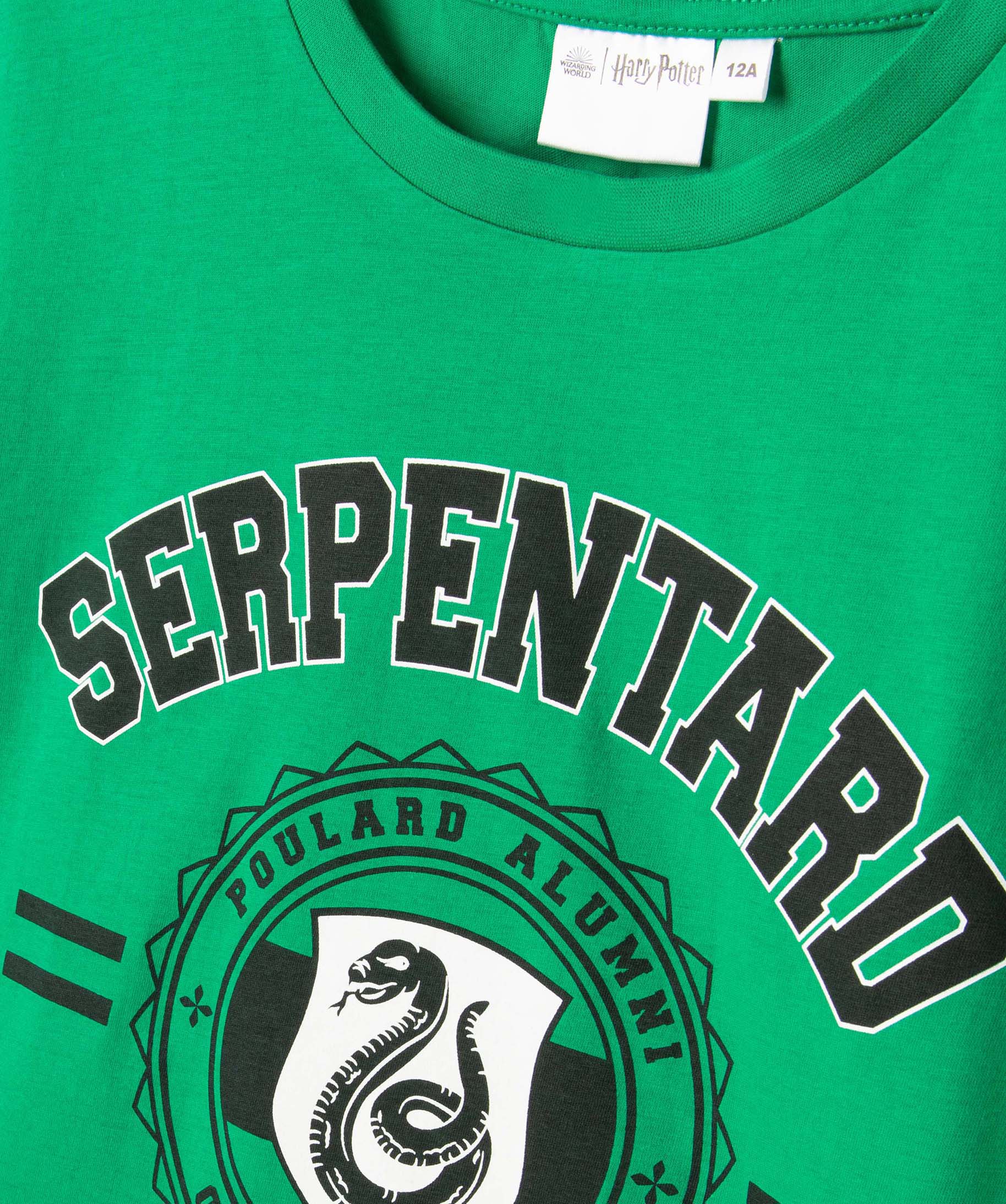 Tee-shirt fille coupe courte avec motif Serpentard - Harry P... vert | GEMO