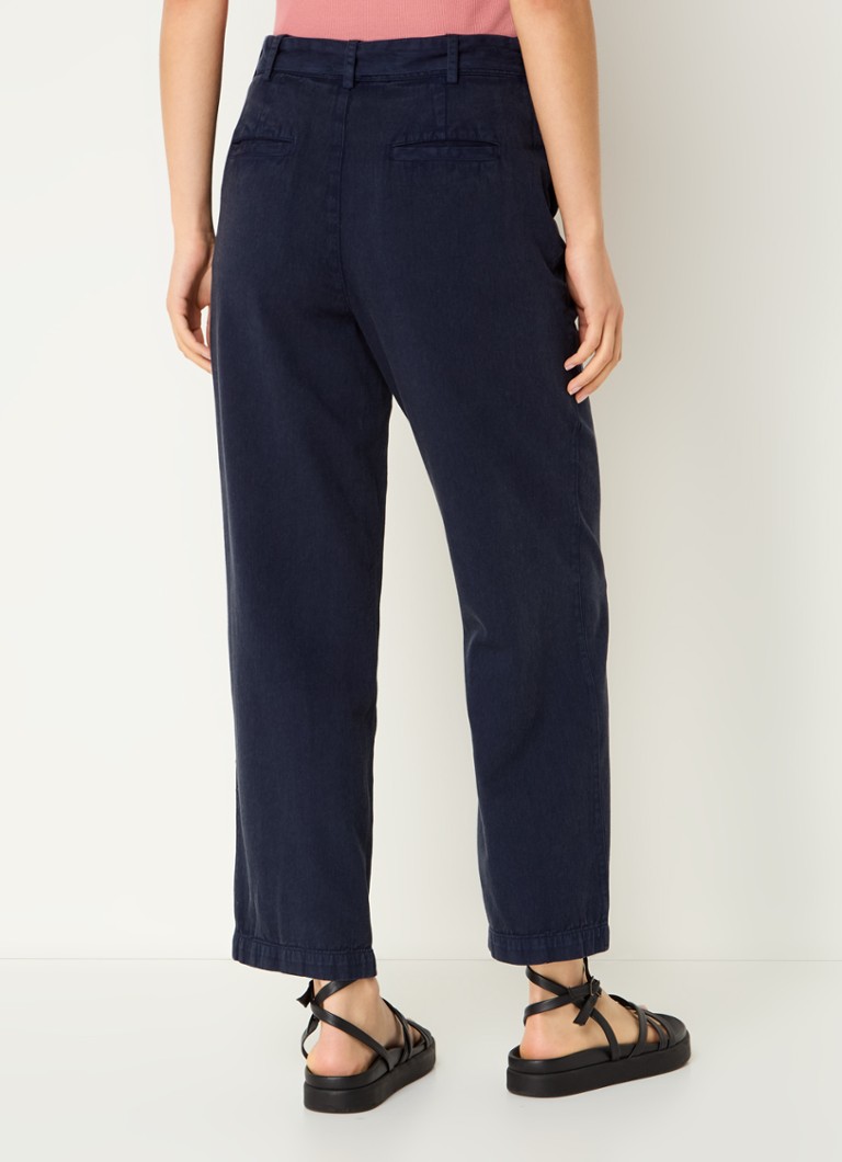 ba&sh Sarker mid waist straight fit trousers with tie belt