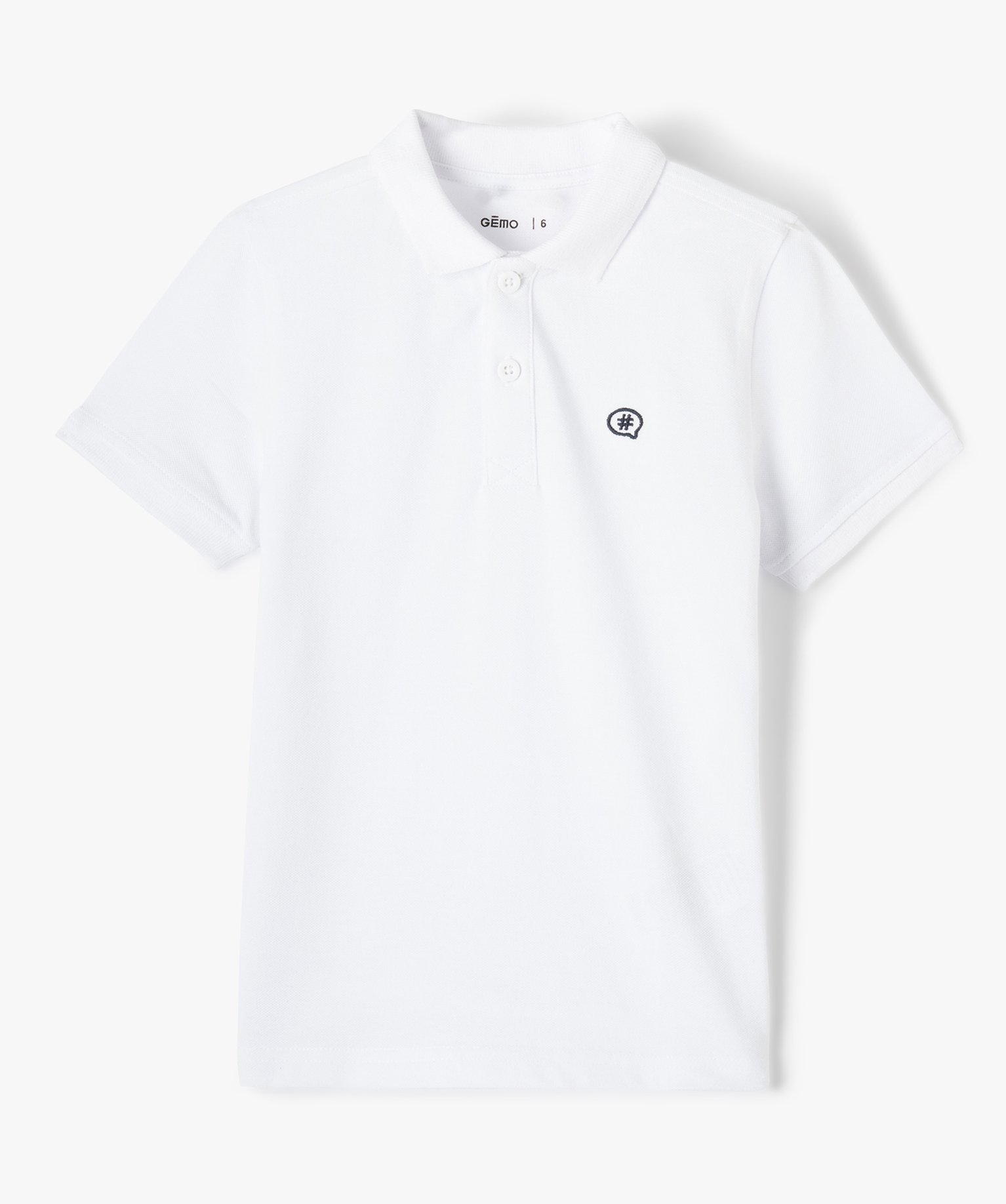 Polo à manches courtes uni Garçon blanc | GEMO