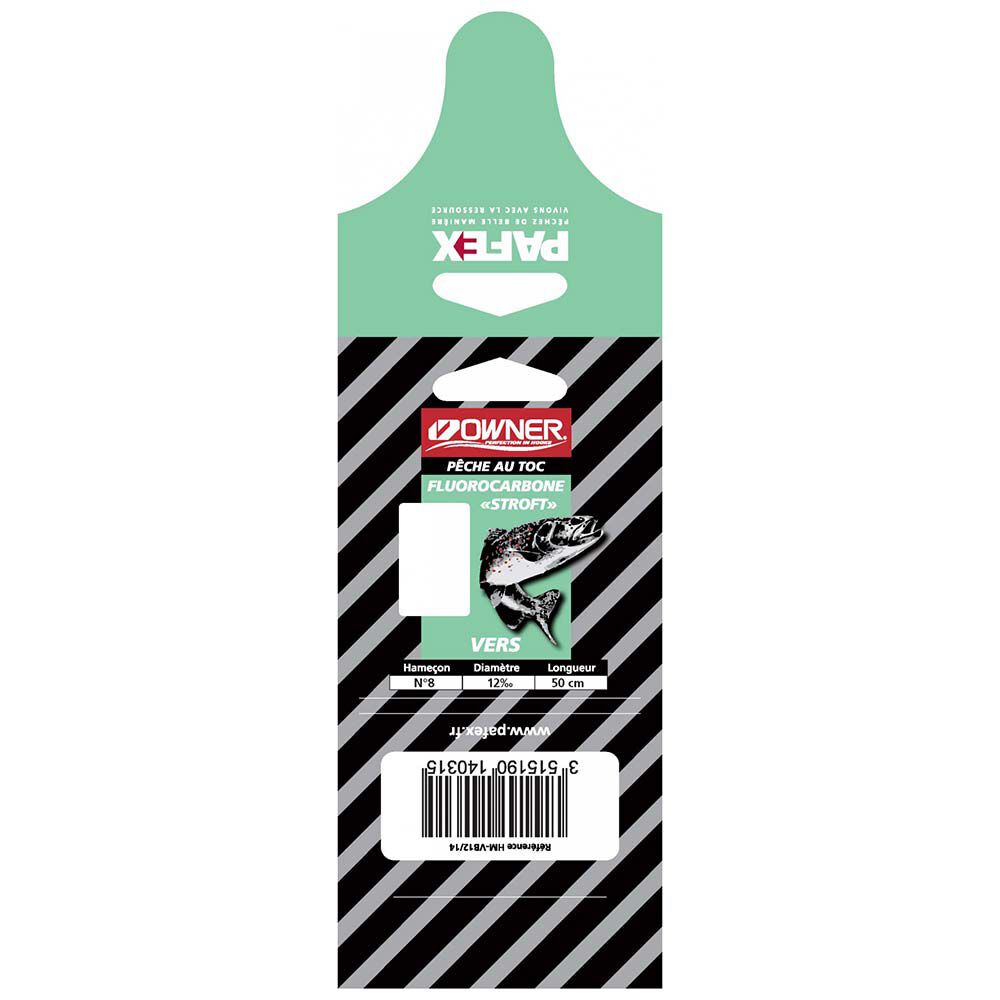 Owner HM Fluorocarbon-krokar med maskfästen, 10-pack