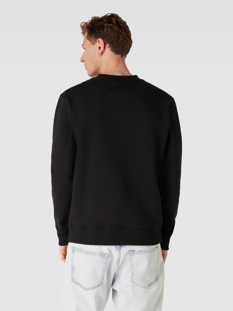 Sweatshirt mit Label-Detail in black