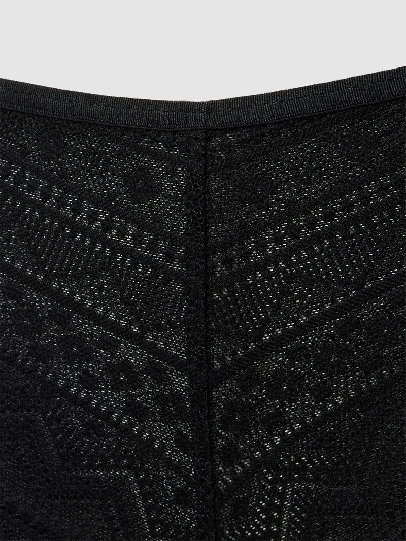 Pants mit Spitzenbesatz Modell 'EVERYDAY LACE' in schwarz