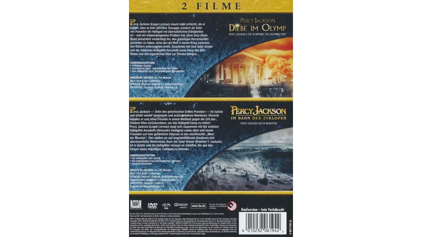 Percy Jackson 1&2  [ 2 DVDs]