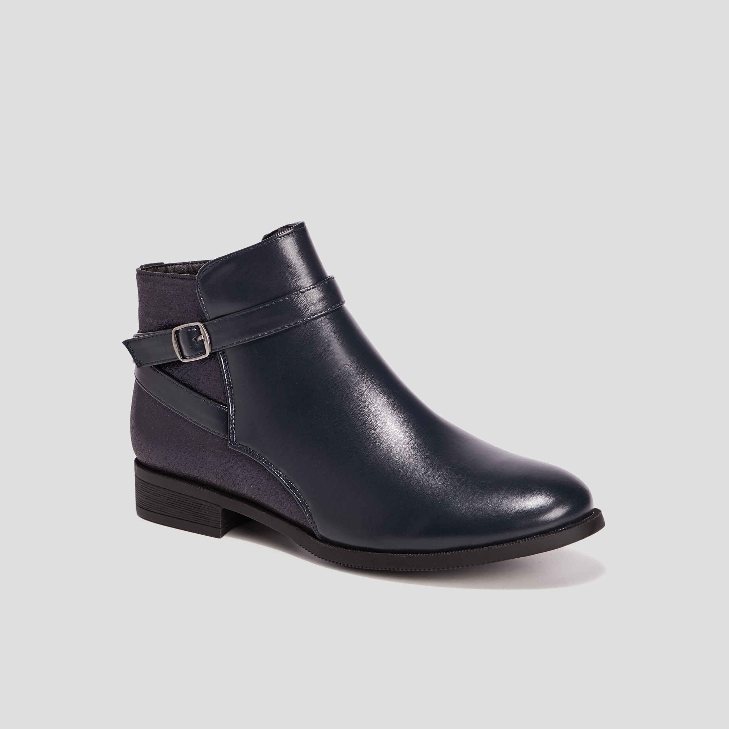 Bottines avec brides bleu femme | La Halle