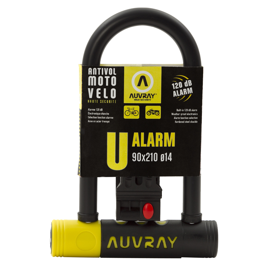 Bügelschloss mit Alarm, 21x9 cm, 14mm Ø - ATU