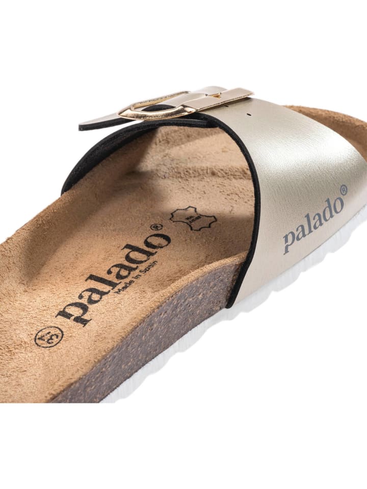 palado Pantoletten in mattgold günstig kaufen