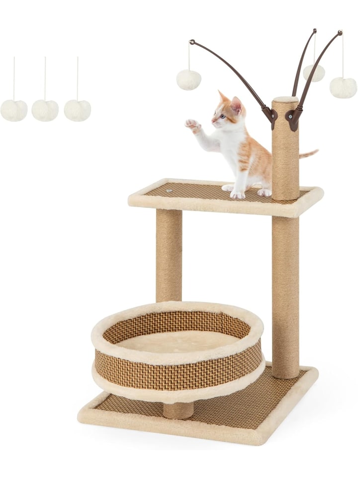 COSTWAY Kratzbaum 40 x 40 x 80 cm in Beige günstig kaufen onesize