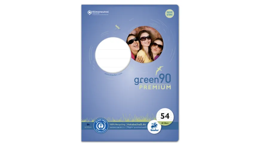 Ursus Green Vokabelheft A4 40 Blatt Lineatur 54