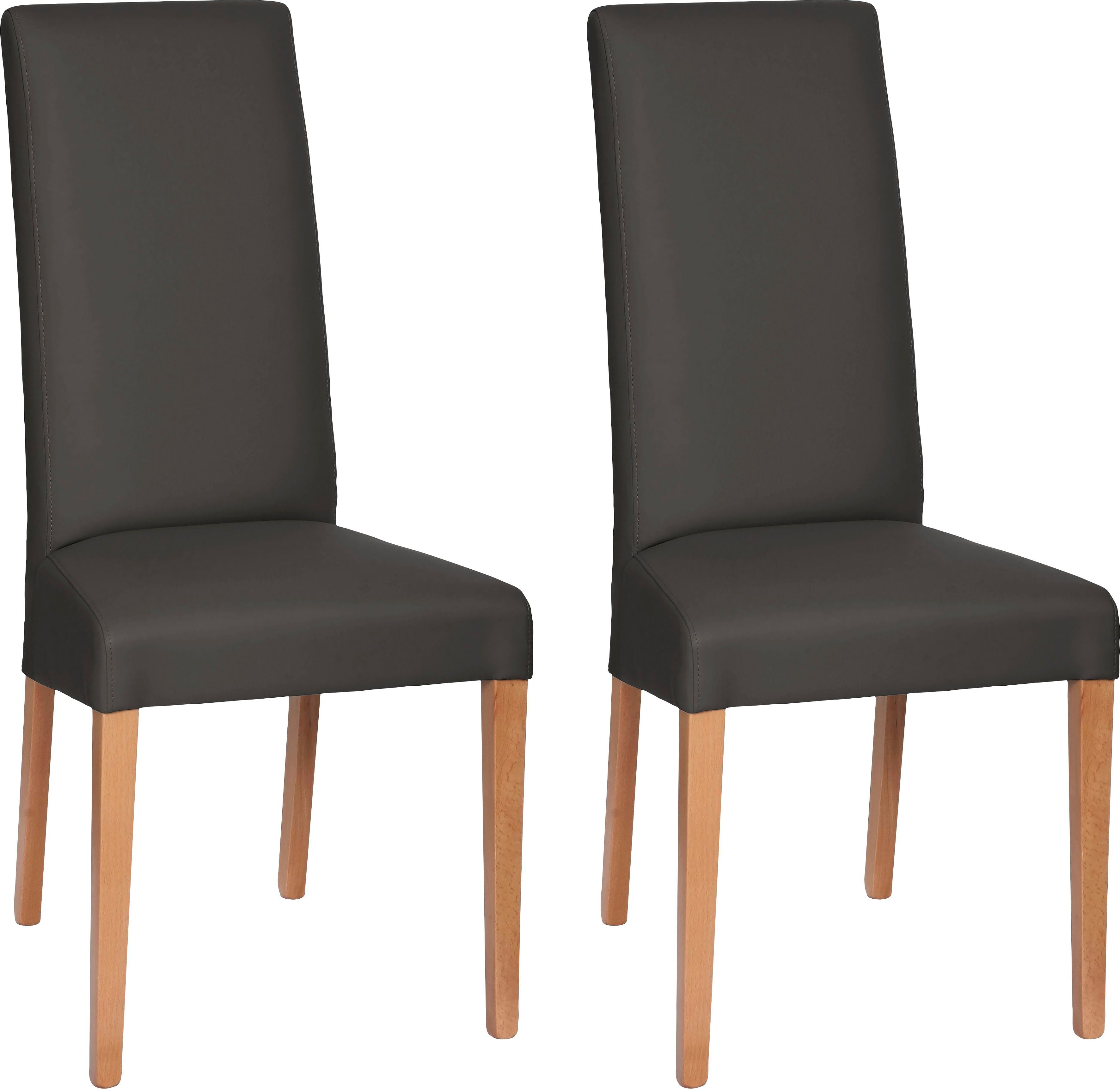 Home affaire 4-Fußstuhl Friedrichsholm (Set, 2 St), im 2er Set, aus massiver Eiche natur
