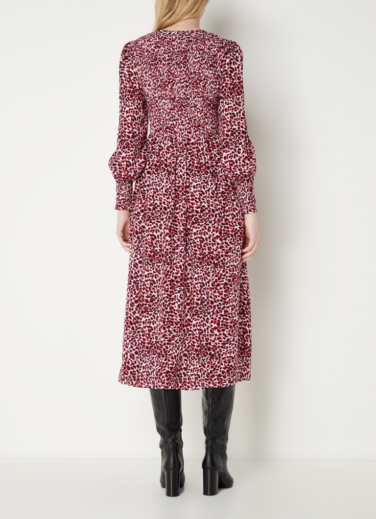 Rochie midi plisată cu imprimeu leopard Whistles