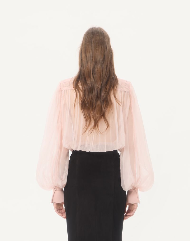 Broderet organza top