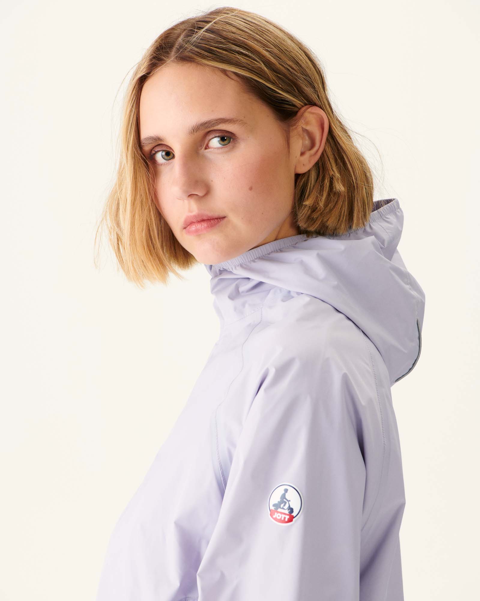 Imperméable à capuche Mauve pastel Singapore