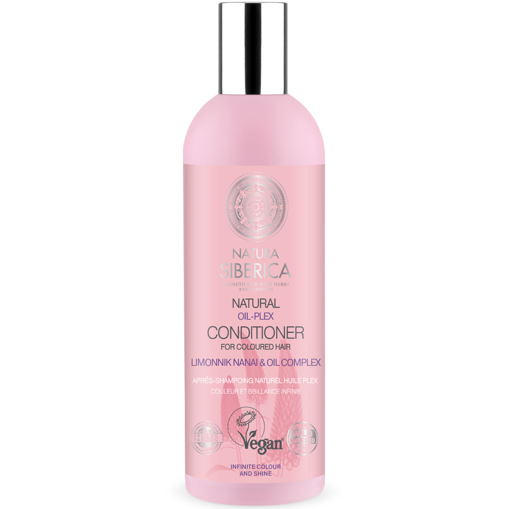 Natura Sibérica Après-Shampoing aux Huiles Protectrices Soin Capillaire Couleur et Brillance Infinie