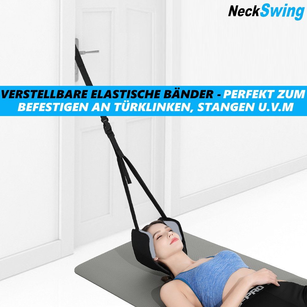 MAVURA Hängematte NeckSwing Premium Halshängematte Nackenhängematte Nackenschaukel (Nackenmassagegerät Nackenverspannungen Nackenstrecker), Nacken Hals Strecker Dehner Nackendehner
