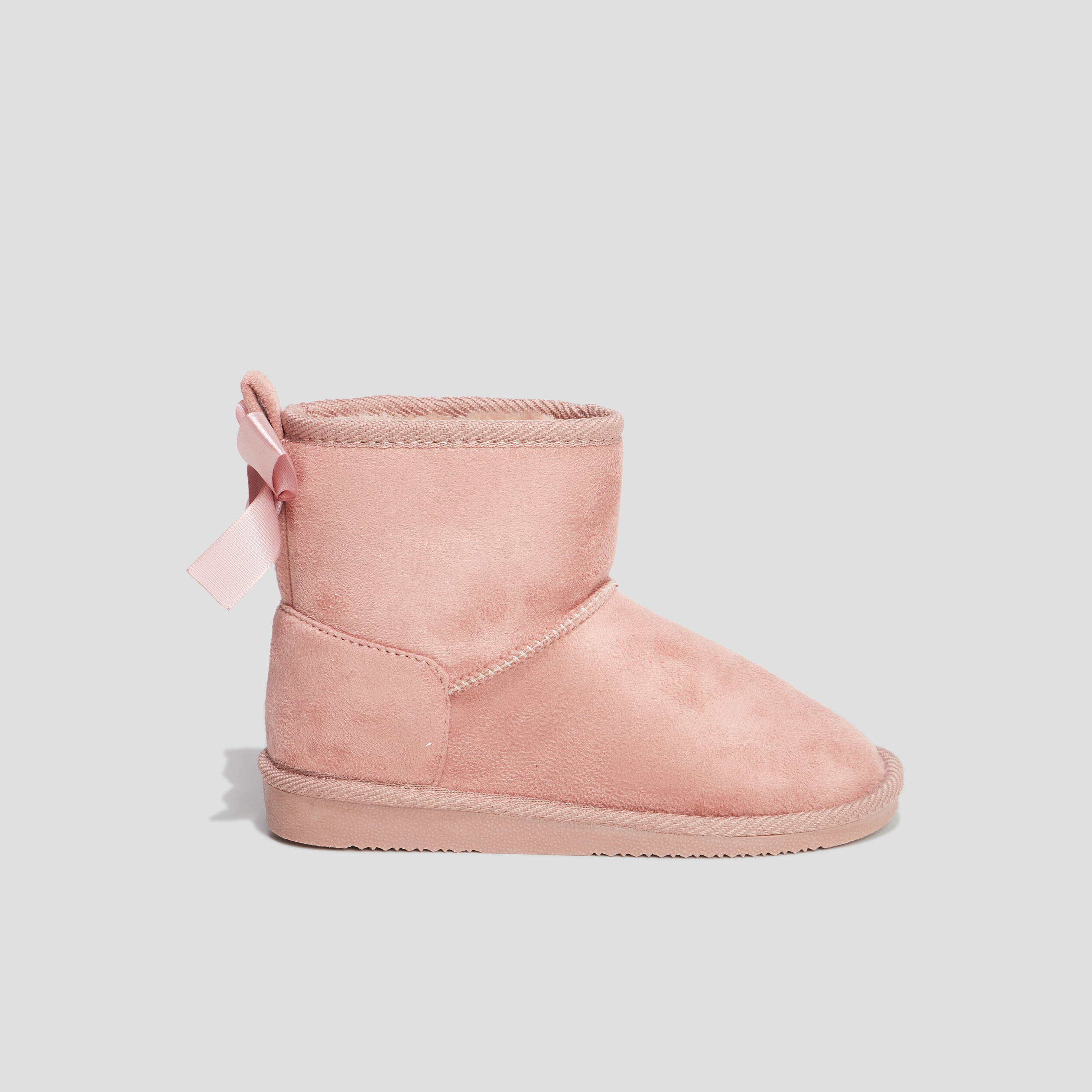 Bottines fourrées avec noeud rose fille | La Halle