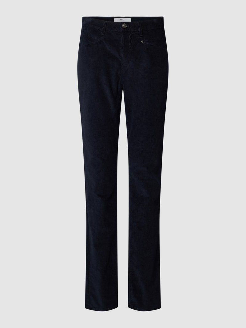 Cordhose mit Eingrifftaschen in marineblau