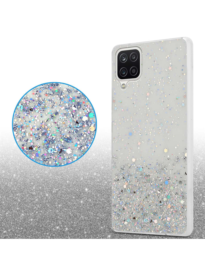 cadorabo Hülle für Samsung Galaxy A12 / M12 Glitter in Transparent mit Glitter günstig kaufen onesize