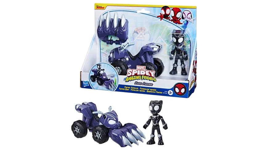 Hasbro - Marvel Spidey and His Amazing Friends Black Panther, Panther Patroller