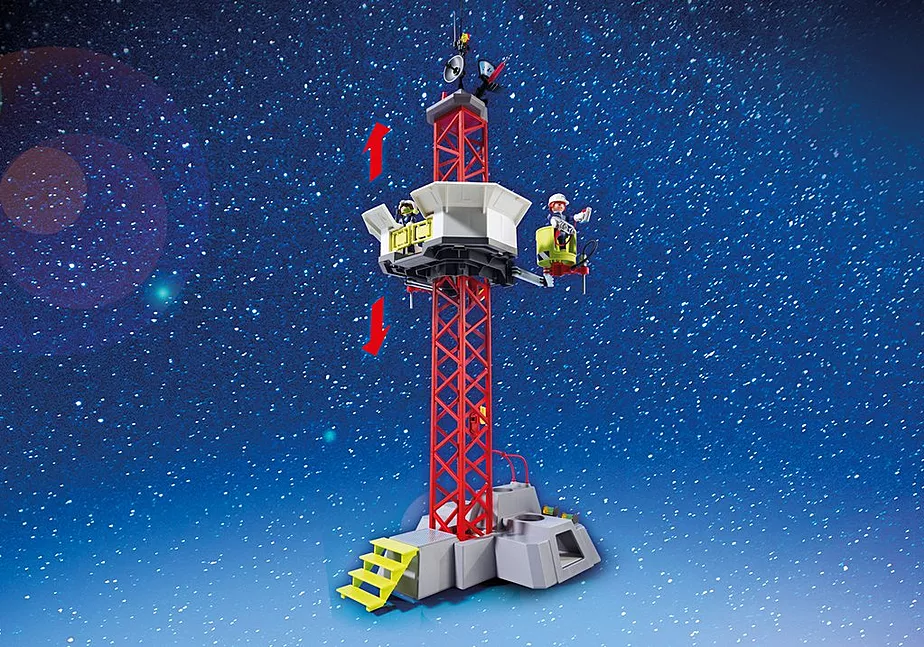 Mars-Rakete mit Startrampe