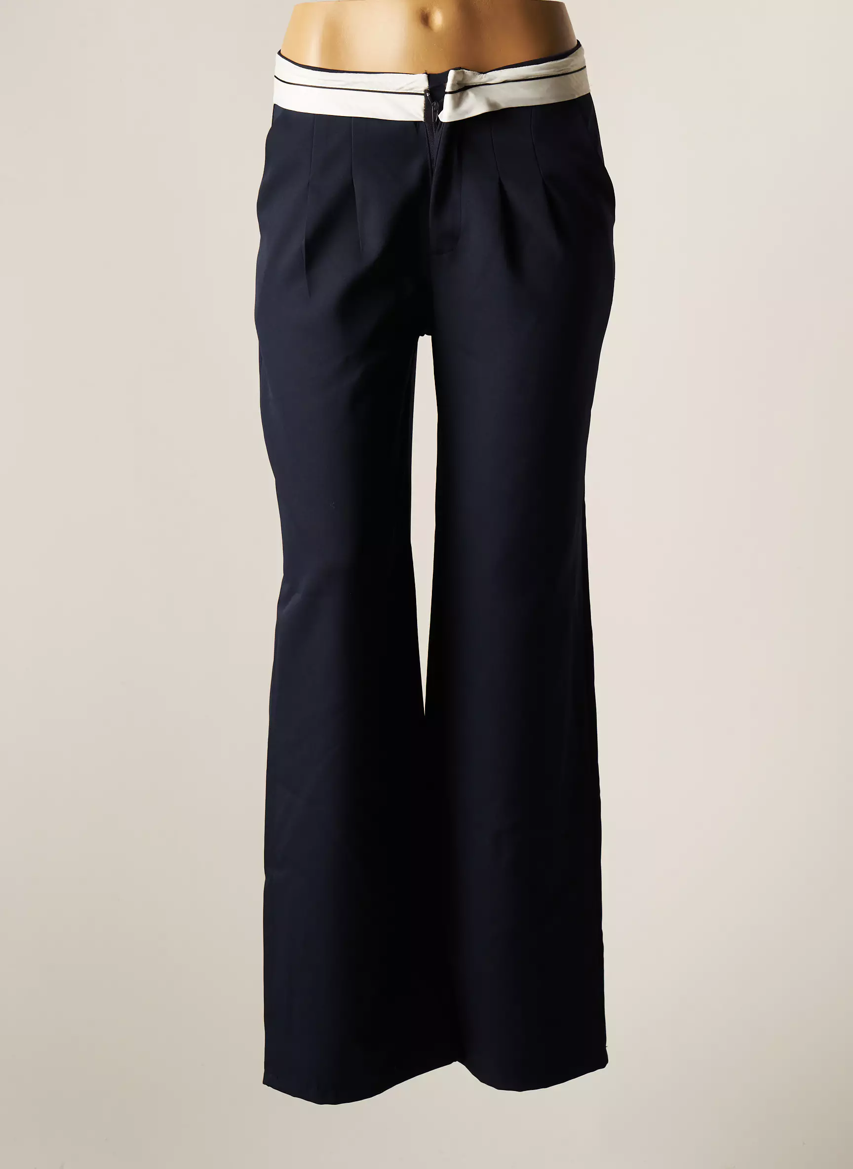 Garconne Pantalons Larges Femme couleur bleu