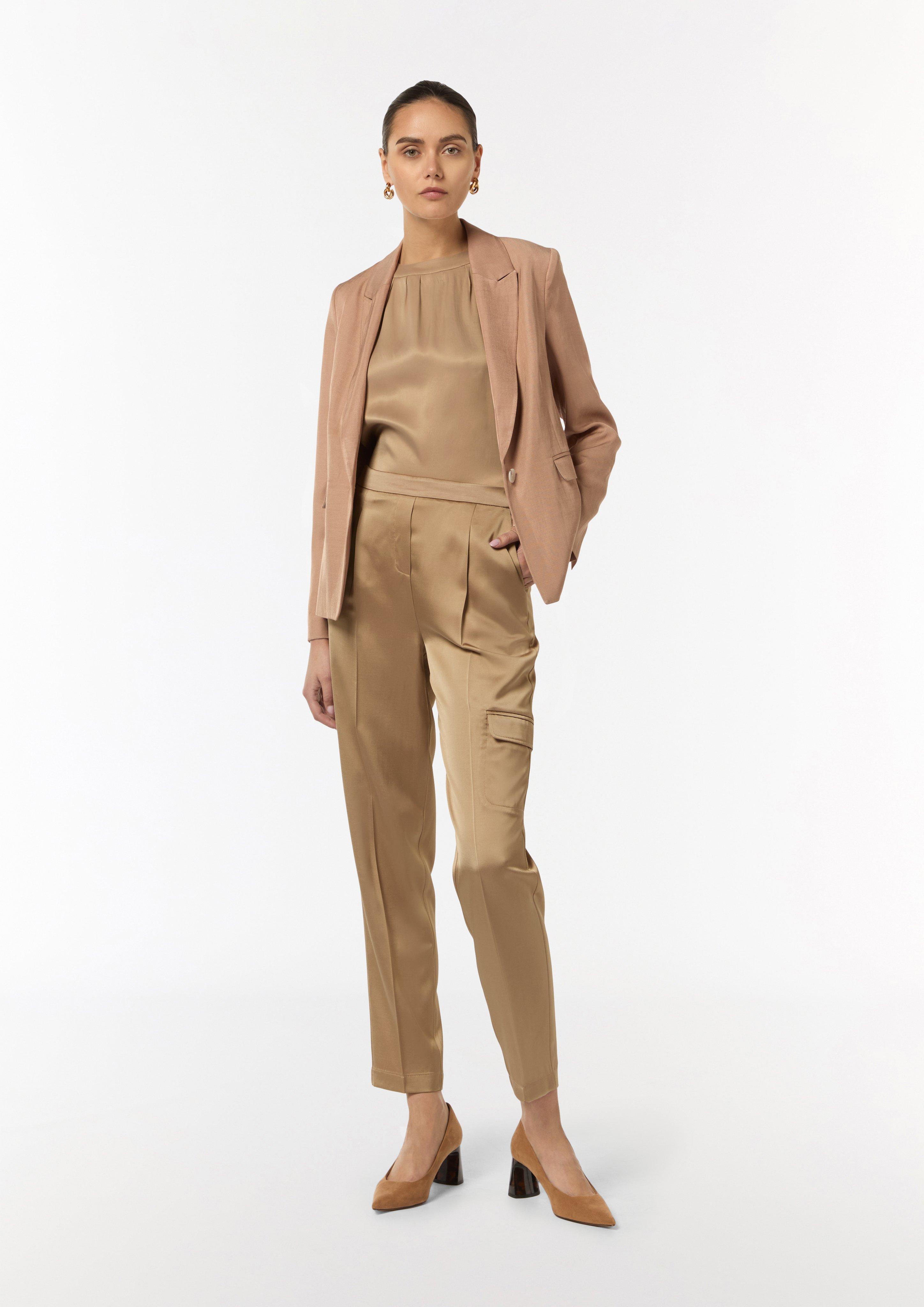 Cargohose aus Satin - braun