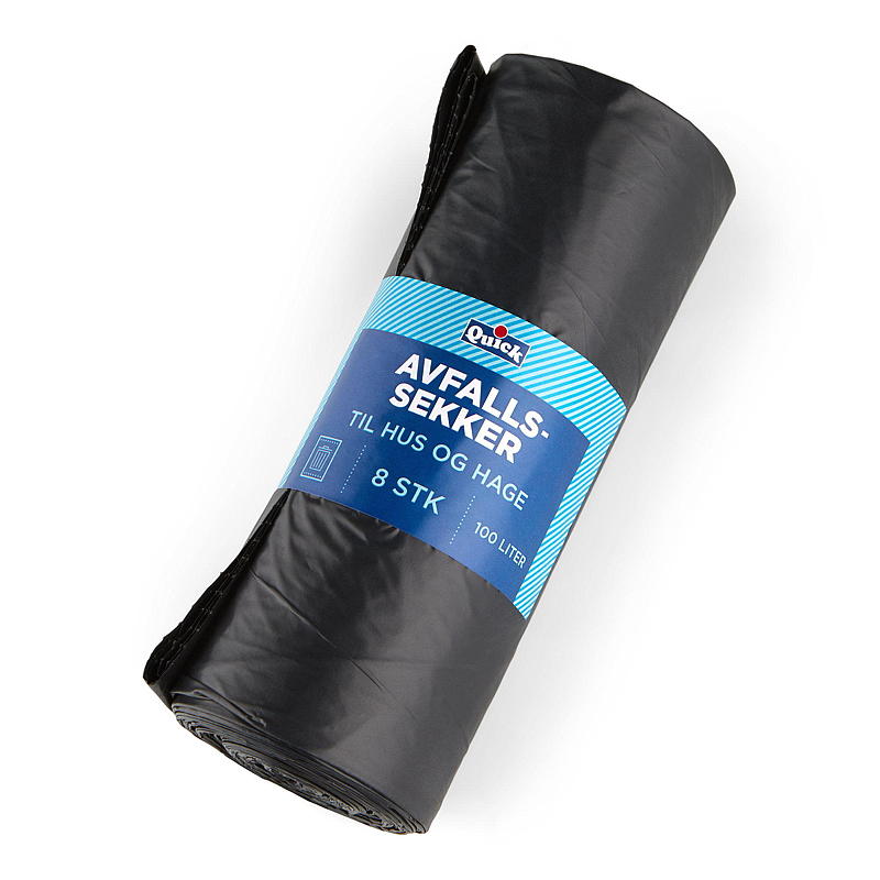 Quick Avfallssekk 8-pk 70x100 cm