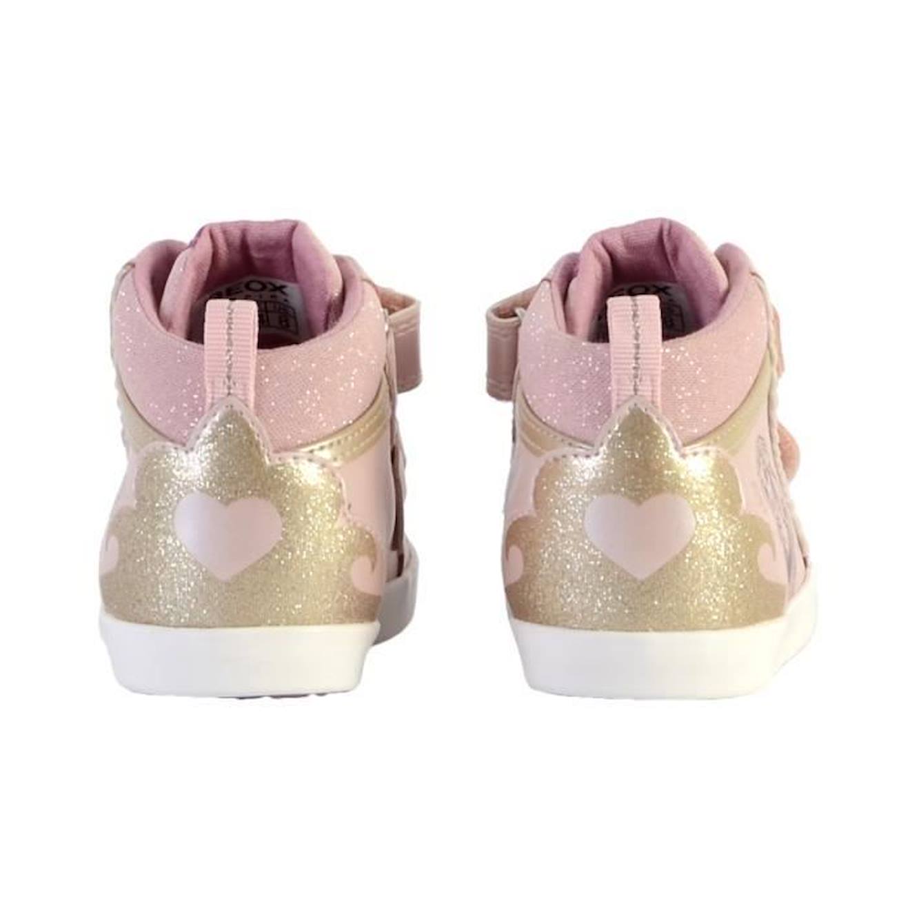 Basket Cuir Enfant Geox Kilwi rose