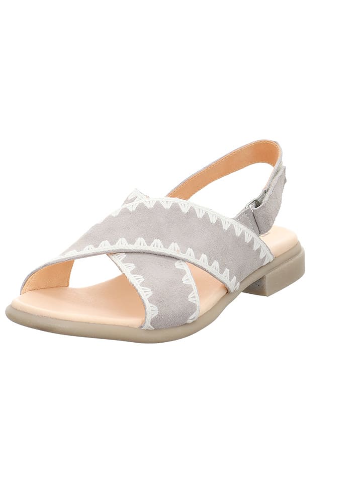 Think! Leder-Sandalen in Grau günstig kaufen