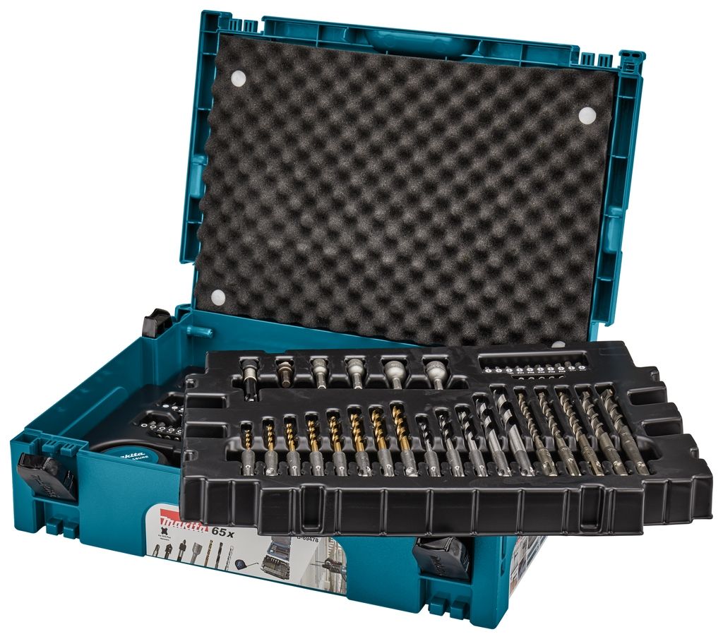 Makita B-69478 SDS-PLUS fúró-csavarhúzó bitkészlet, 65 részes, Mboxban