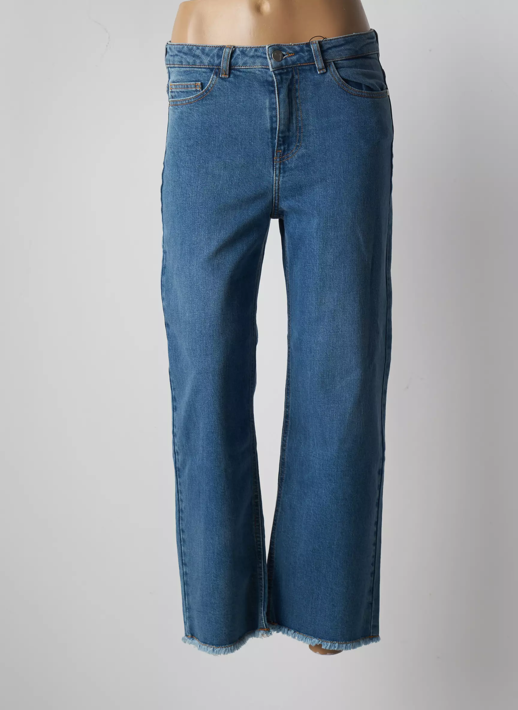 Atelier Boheme Jeans Coupe Large Femme couleur bleu