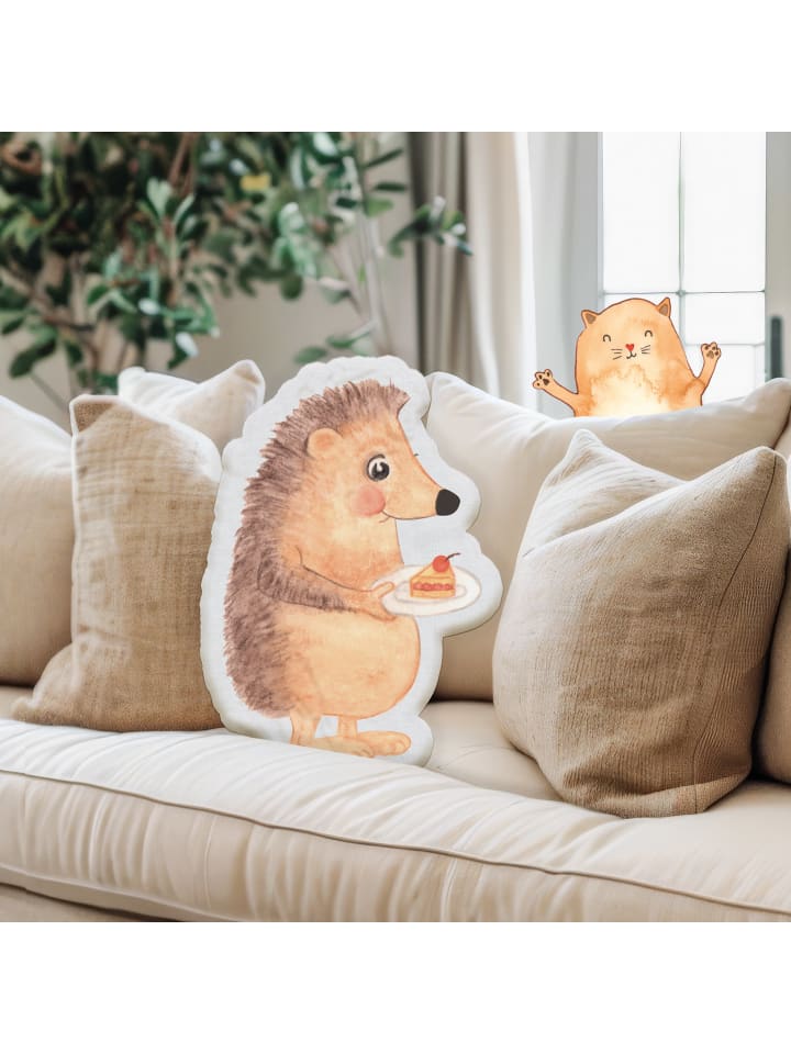 Mr. & Mrs. Panda Kissen Kuscheltier Igel Kuchenstück ohne Spruch in Weiß günstig kaufen