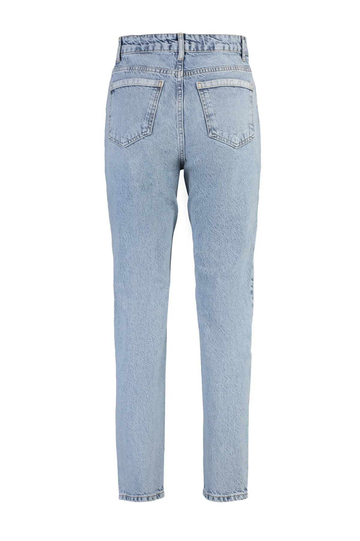 Trendyol Collection  Hellblaue, nachhaltigere Mom-Jeans mit hoher Taille TWOAW23JE00390