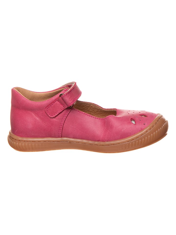 POM POM Leder-Ballerinas in Pink günstig kaufen