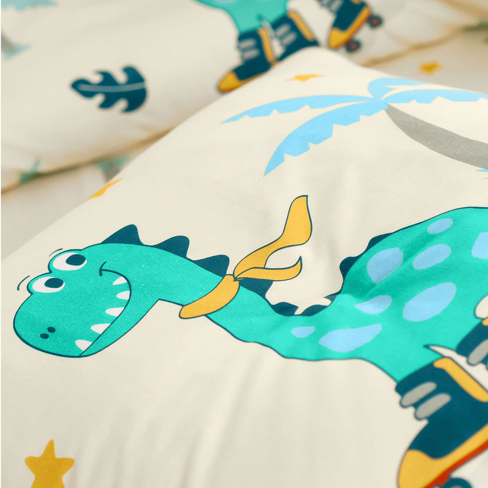 Linge de lit enfant à motifs skate Dinoroul 1 personne