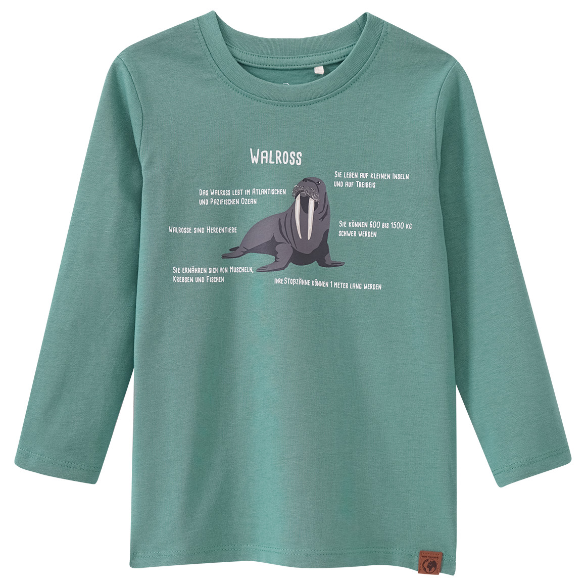 Kinder Langarmshirt mit Walross-Print