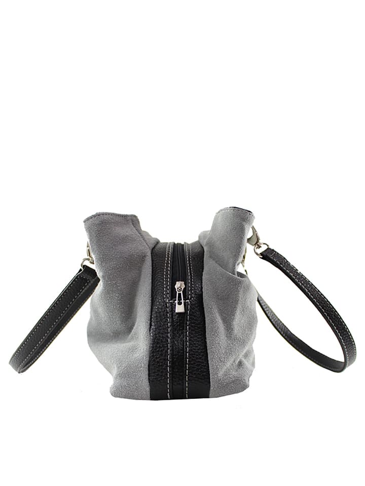 ORE10 Leder-Henkeltasche in Grau - (B)32 x (H)20 x (T)14 cm günstig kaufen onesize