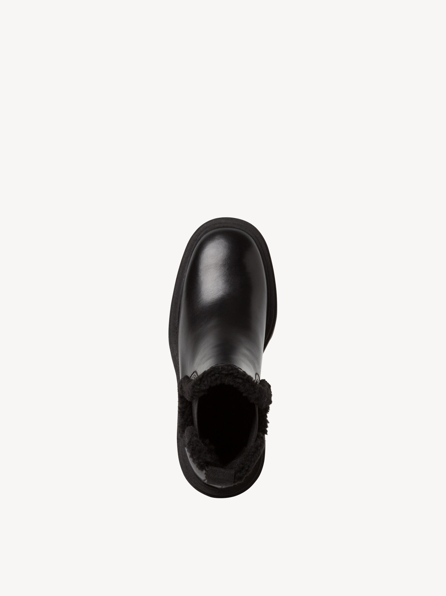 Bottine en cuir - noir doublure chaude