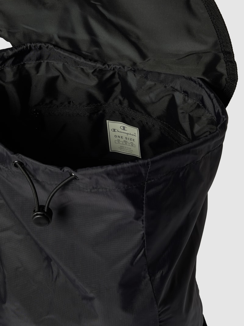 Rucksack mit Label-Print in schwarz