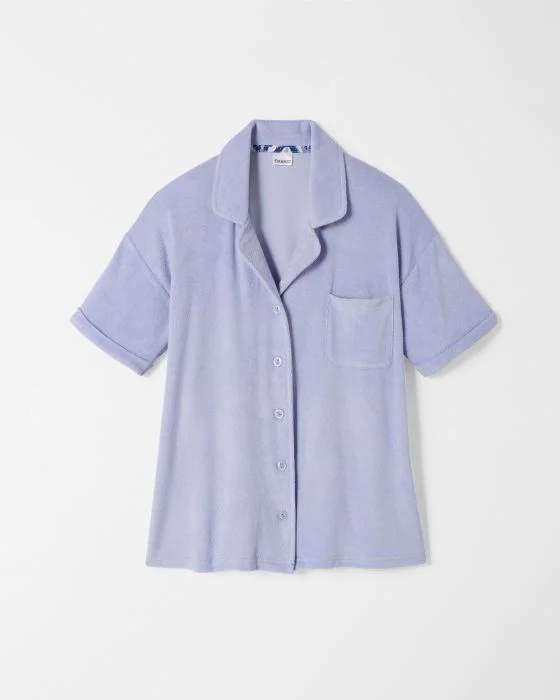 Pyjashort boutonné à manches courtes maille souple