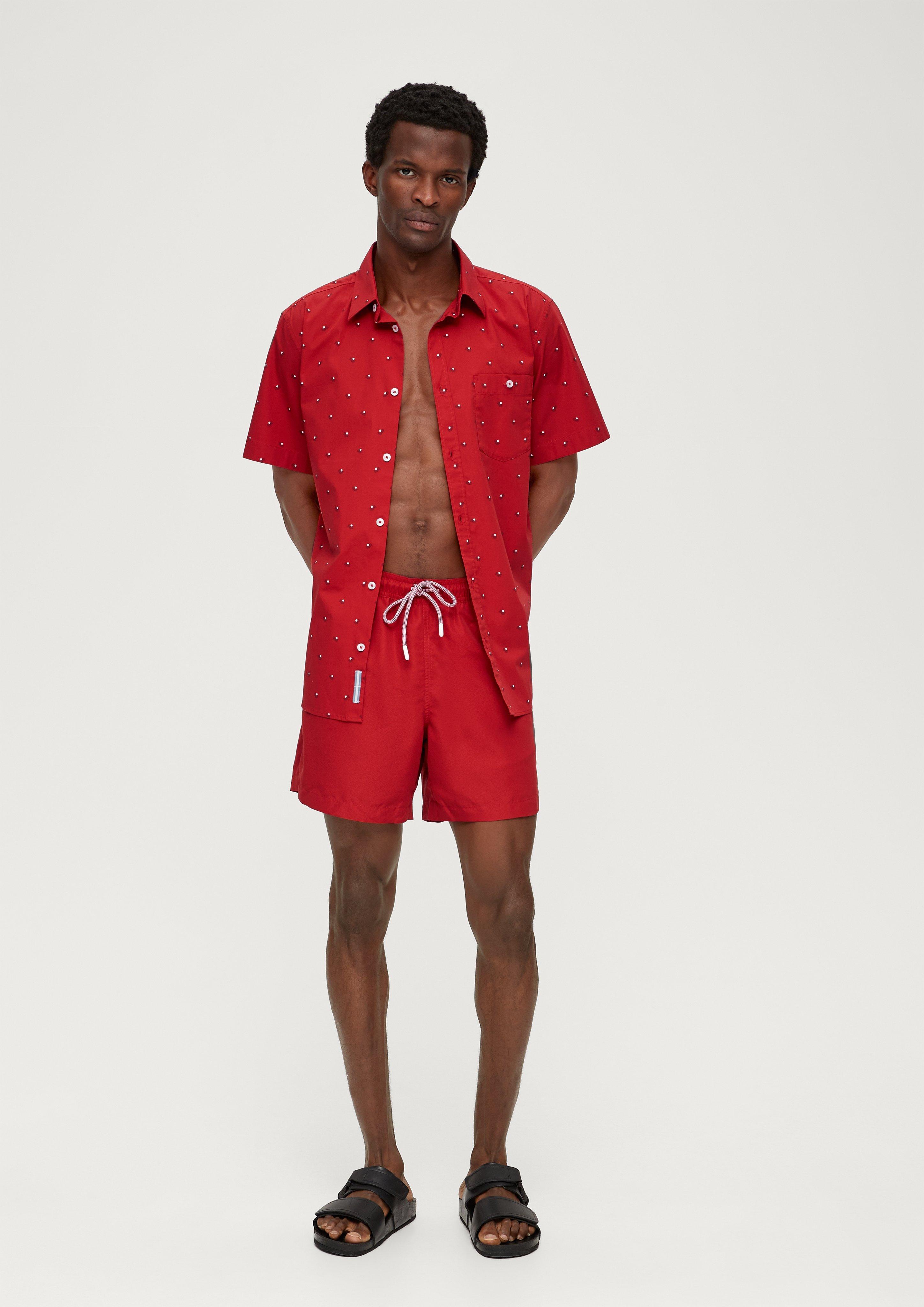 Slim: Kurzarmhemd mit Alloverprint  2131013-30A6