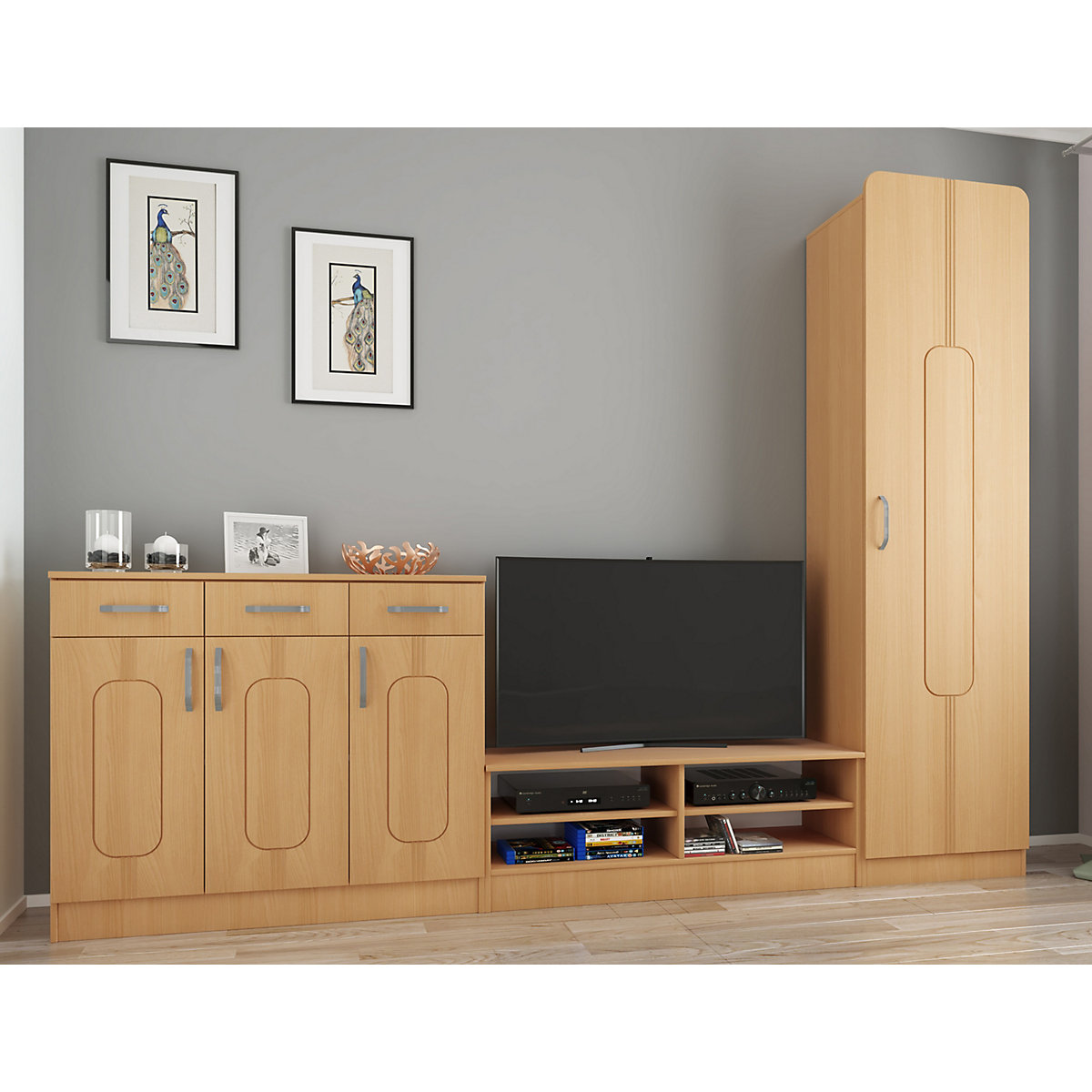 Holz Dielenmöbel Flur Sitzbank Kommode Schublade Diele Balia