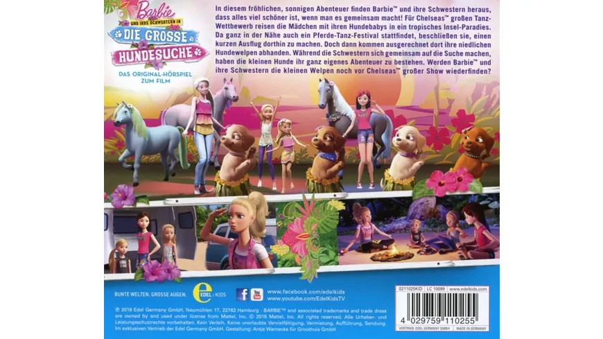Barbie & Ihre Schwestern In Die Grosse Hundesuche Original-Hörspiel z.Film